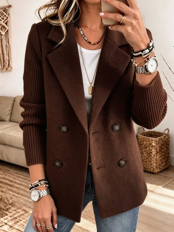 Elise Knit-Sleeve Blazer