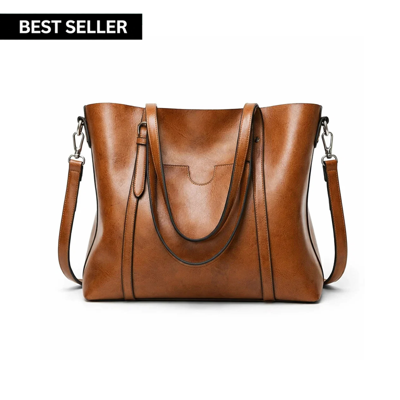 Women's Genuine Leather Messenger Bag - Elegant Woman