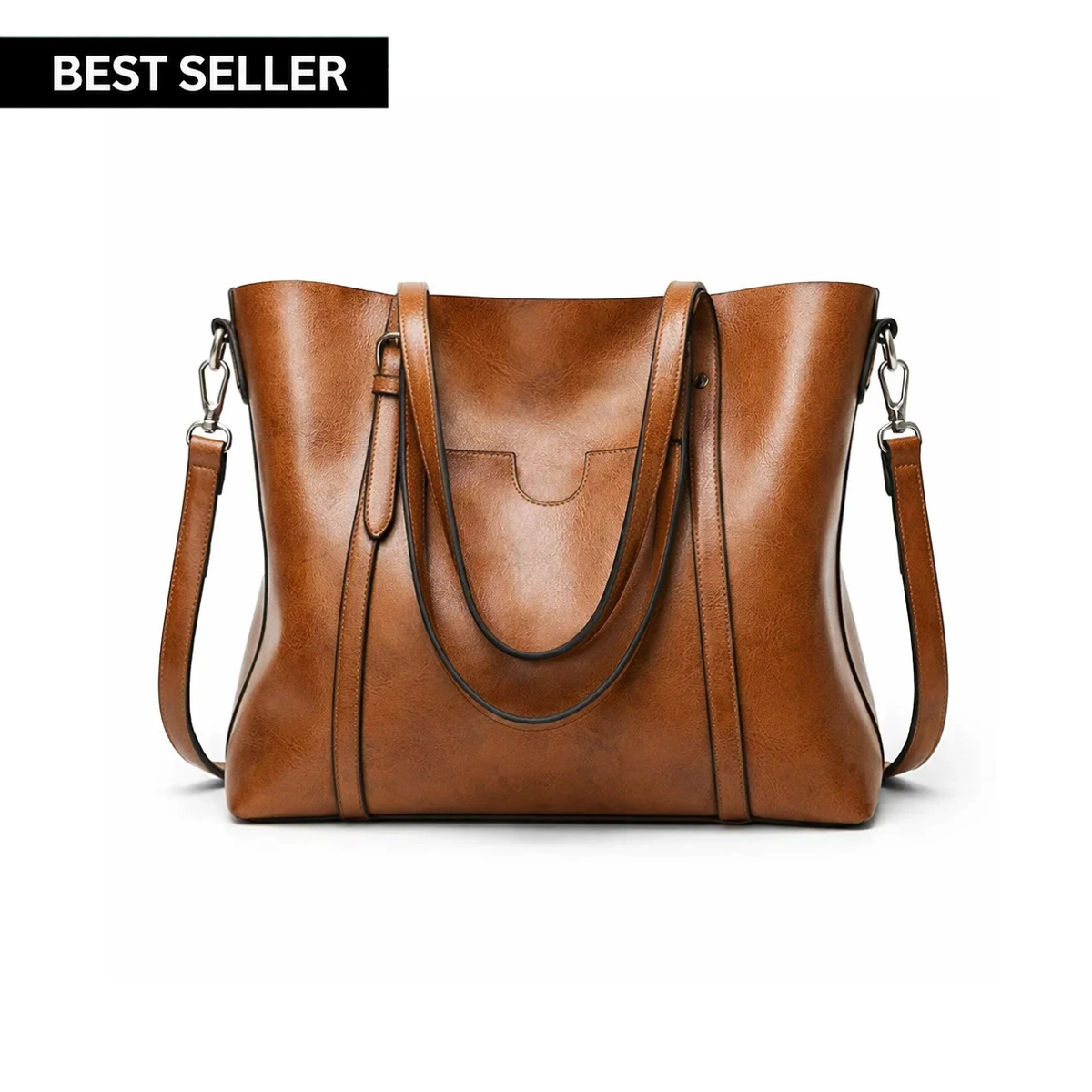Women's Genuine Leather Messenger Bag - Elegant Woman
