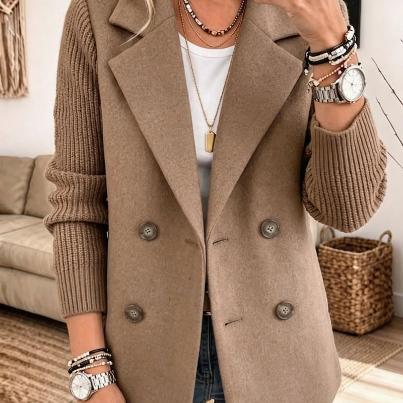 Elise Knit-Sleeve Blazer