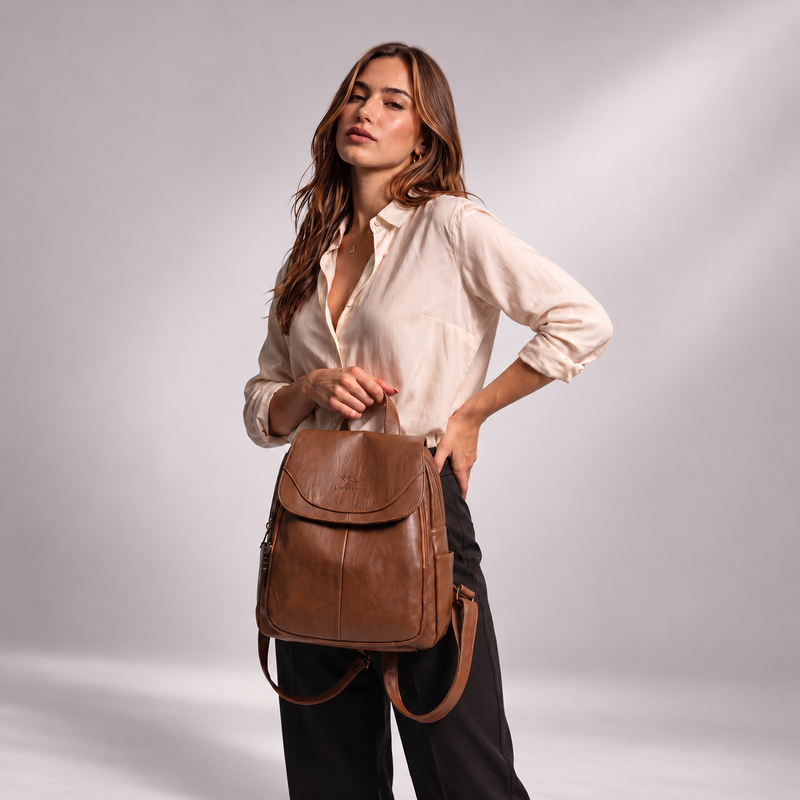 Women's Italian Genuine Leather Backpack