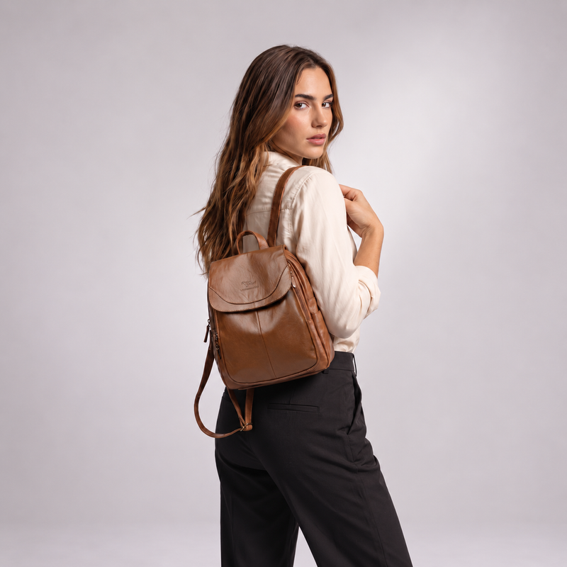 Women's Italian Genuine Leather Backpack