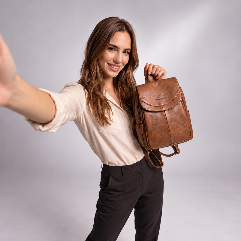 Women's Italian Genuine Leather Backpack