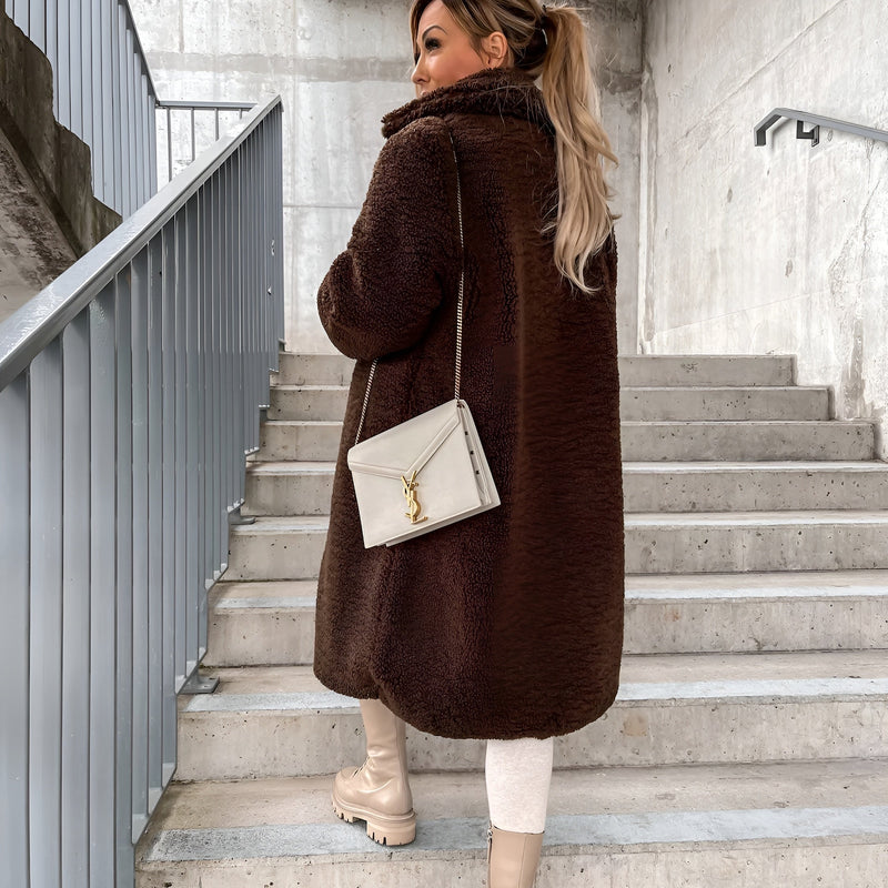 Valentina Plush Lapel Coat