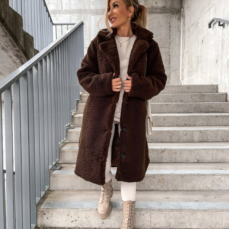 Valentina Plush Lapel Coat