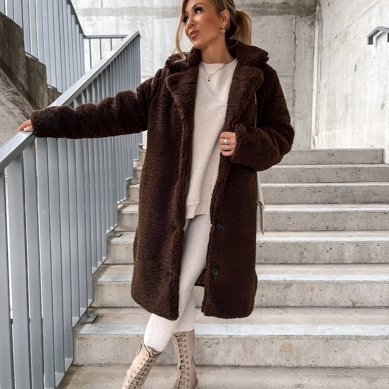 Valentina Plush Lapel Coat