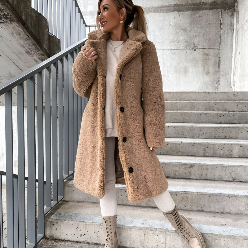 Valentina Plush Lapel Coat