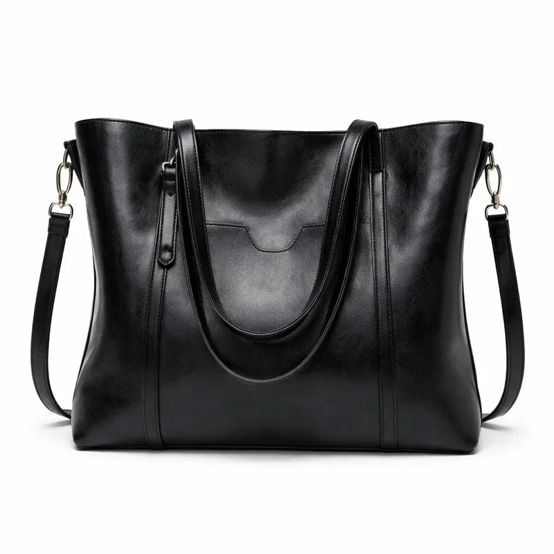Women's Genuine Leather Messenger Bag - Elegant Woman