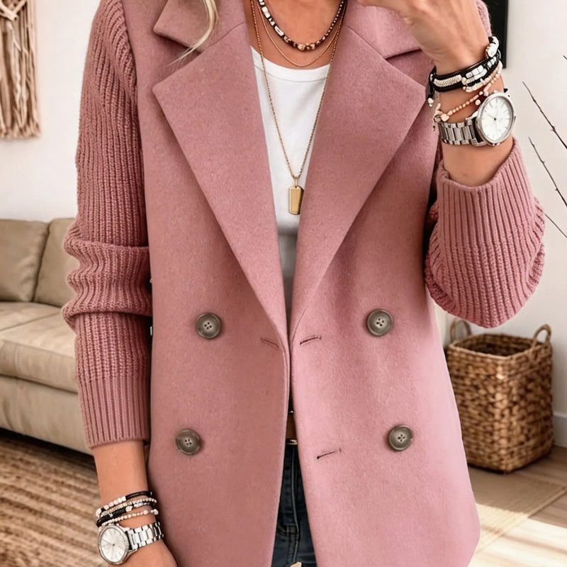 Elise Knit-Sleeve Blazer